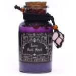 Sticlă cu sare de baie pentru iubire și pandantiv cuarț roz Ancient Witch