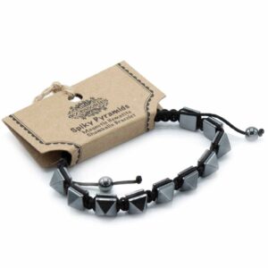 Brățări Shamballa din Hematit Magnetic - Piramide Ascuțite