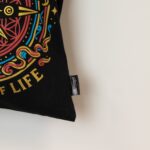 Geantă Tote Clasică Iconică – Compass of Life – Negru 6oz (40x36 cm)
