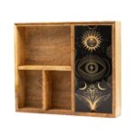 Cutie Pentru Tarot cu Patru Compartimente Și Suport Pentru Cărți