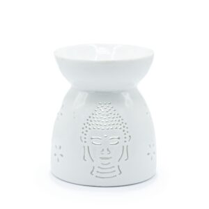 Lampă de aromaterapie motiv Buddha alb