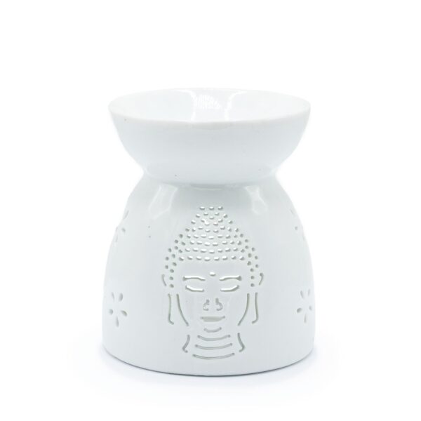 Lampă de aromaterapie motiv Buddha alb