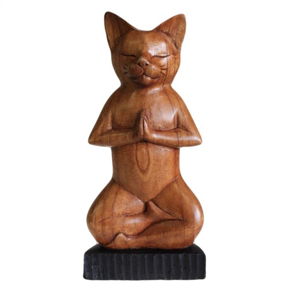 bG9jYWw6Ly9tZWRpYS85SC9HRC82MFIzMEMxRzZDV0tHRDlIL2Y2MmIyOTliLmpwZWc Pisică în Poziție de Yoga Sculptată Manual - Lotus