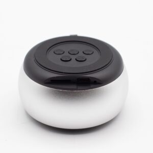 Mini Boxă cu Efect de Iluminare Mandala – Argintie