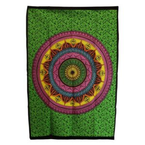 Artă de Perete din Bumbac (70x110cm) – Mandala Vibrantă