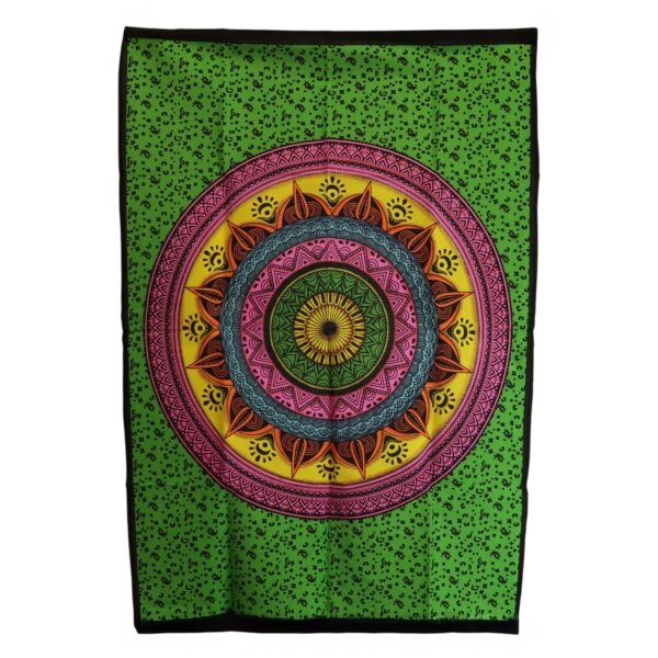 Artă de Perete din Bumbac (70x110cm) – Mandala Vibrantă