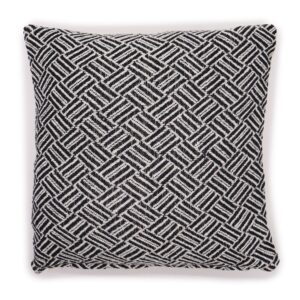 Husă de Pernă Clasică - Criss-Cross Negru - 40x40cm