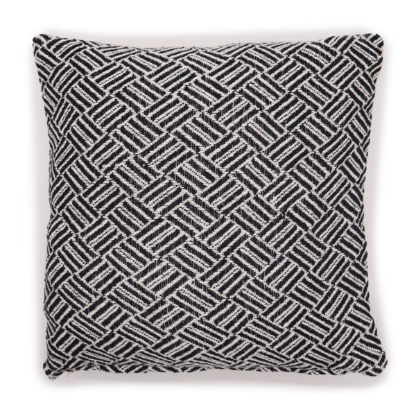 bG9jYWw6Ly9tZWRpYS85Si80RC82MFIzMEMxRzZSVks0RDlKLzY3Yzg0YThhLmpwZWc Husă de Pernă Clasică - Criss-Cross Negru - 40x40cm