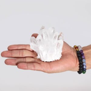 Cluster de Cuarț Natural Realizat - Cuarț Transparent (aprox. 250-300g, 8cm)