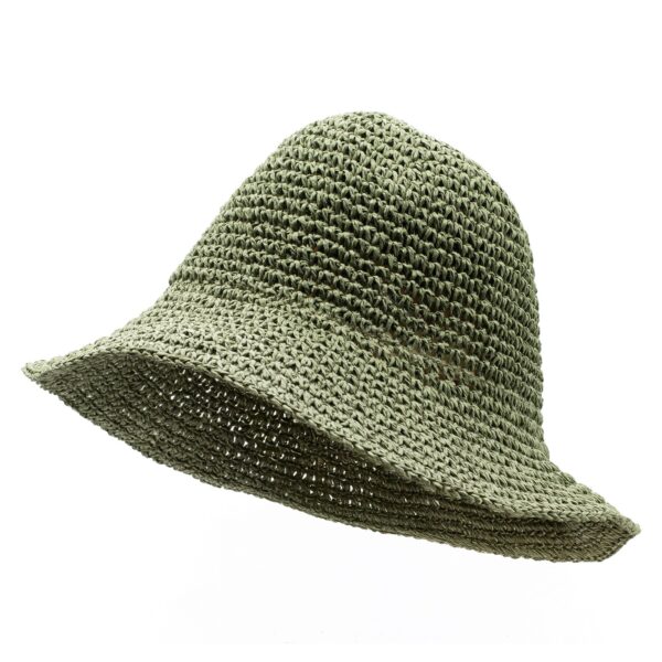 Pălărie de Soare din Paie Nomad Sari – Mușchi Verde