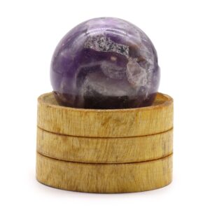 Glob Cristal Semiprețios 40 mm – Ametist African cu Suport