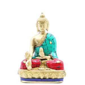 Figurină Buddha din Alamă - Mâinile în Jos - 11.5 cm