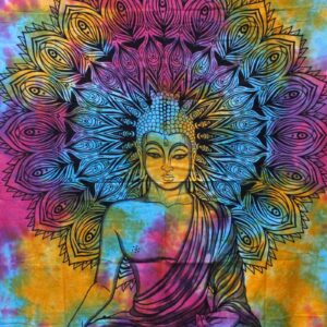 Cuvertură Dublă din Bumbac pentru Pat - Buddha - Liniștit