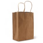 Pungă Cadou Mare din Hârtie cu Mâner (26x32x12cm) - Naturală (130g)