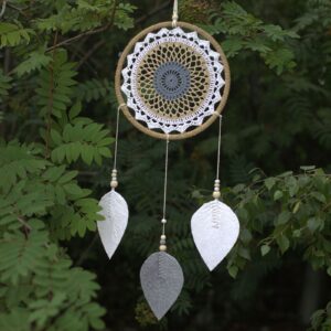 Dream Catcher (Prinzător de Vise) - Mare - Maro - Elemente