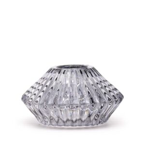 Suport Floral pentru Lumânări de Cină și Lumânări Tip Pastilă - Gri