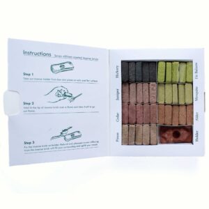 Set de Afișare cu 70 Cărămizi Parfumate Naturale cu Suport - 7 Tămâie din Himalaya