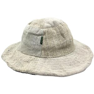 Pălărie Boho de Festival Petice și Sărmă din Cânepă și Bumbac - Naturală