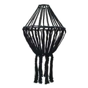 Abajur Mare din Macrame - Negru