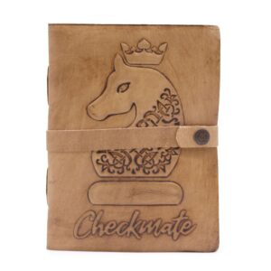 Agendă Șah Mat - Crem - 200 pagini cu margini zimțate - 20x15cm