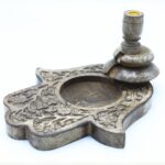 Suport pentru Conuri Parfumate "Fum Curgător" - Lemn de Mango - Mare - Hamsa