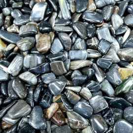 L Pietre Netede Mari – Lemn Negru Pietrificat