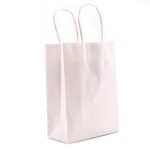Pungă Cadou Mare din Hârtie cu Mâner (26x32x12cm) - Albă(130g)