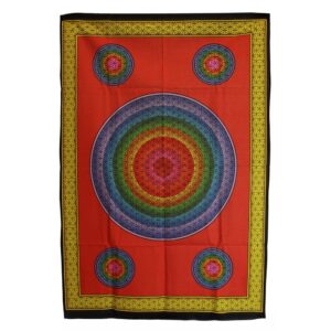 Artă de Perete din Bumbac (70x110cm) – Cinci Flori ale Vieții