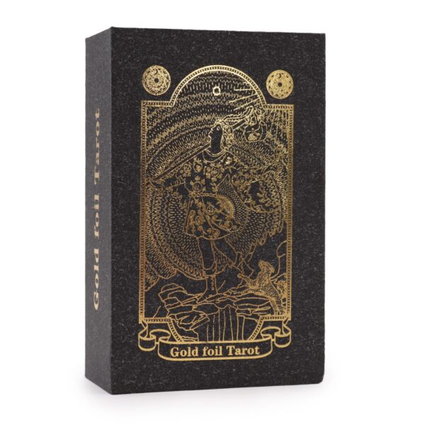 bG9jYWw6Ly9tZWRpYS85TS80RS82MFIzMEMxSDc0UjM0RTlNLzE5MGZhZTI4LmpwZWc Set de Cărți de Tarot și Carte cu Folie Aurie - Cutie Cadou
