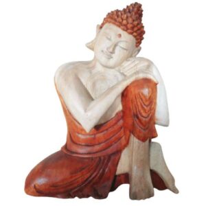 Buddha Sculptat Manual - Gânditor - 25cm