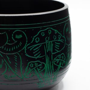 Bol Tibetan Decorativ – Ciupercă Magică – Verde (15 cm)