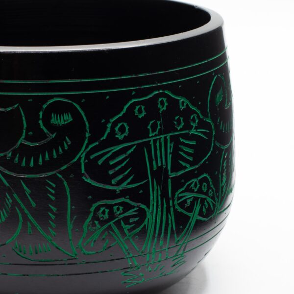 Bol Tibetan Decorativ – Ciupercă Magică – Verde (15 cm)