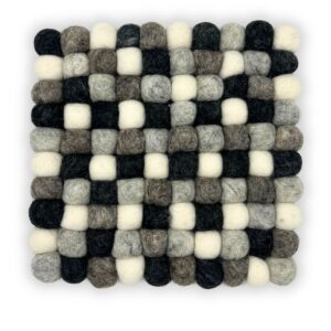 Suporturi Pătrate din Pâslă - 20 cm, Multicolor Gri