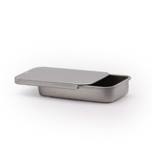 Cutie Mini din Tablă cu Capac Culisant – 20 g (7x4,2x1,5 cm)