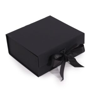 Cutie plată cadou pătrată (20x18.2x8cm) - neagra