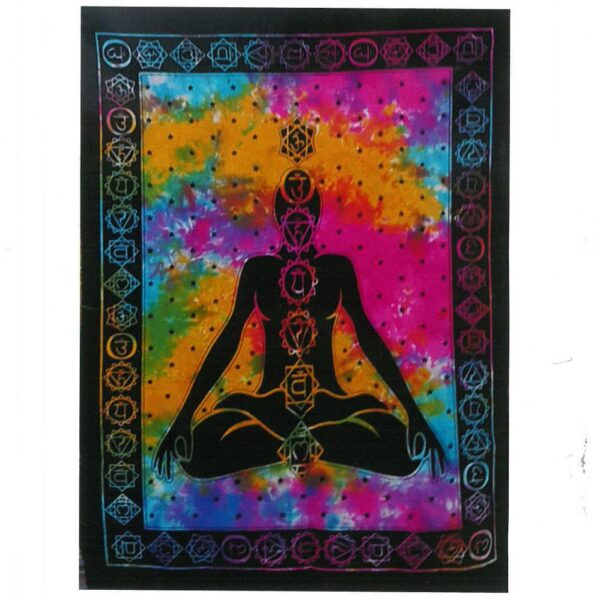 bG9jYWw6Ly9tZWRpYS85TS9DRS82MFIzMEMxRzZNVEtDRTlNLzdmMmFiM2E0LmpwZWc Decorațiune din Bumbac pentru Perete - Chakra Buddha