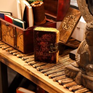 Agendă din Piele cu Margini Neregulate (15x10 cm) – The Book of Untold Stories