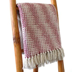 Pătură Boho Confort - 125x150cm - Rubin în Două Tonuri