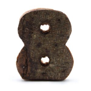 Număr din Scoarță Rustică - "8"  - 7cm