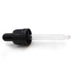 Pipetă Neagră din Sticlă T/E pentru Sticlă cu Picurător de 5 ml, 18 mm