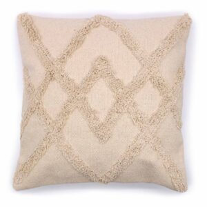 Husă de Pernă Clasică - Crem Lux Criss-Cross - 45x45cm