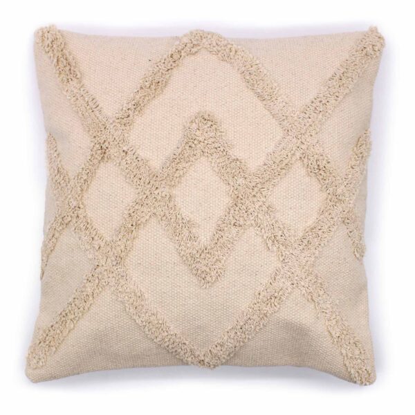 Husă de Pernă Clasică - Crem Lux Criss-Cross - 45x45cm