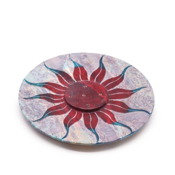 Suport disc pentru bețișoare parfumate 10 cm - floarea soarelui (pentru 5 bețișoare)