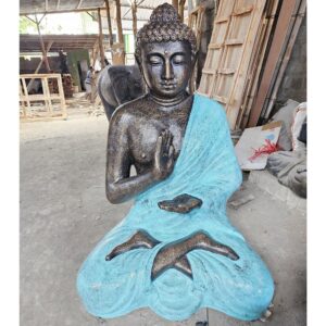 Buddha Mare din Turcoaz și Piatră, Meditând în Stupa - 1,5m