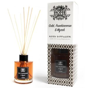 Difuzor Parfumat de Cameră de 120ml - Aur, Tămâie și Smirnă