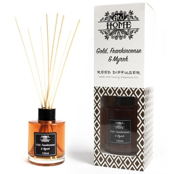 Difuzor Parfumat de Cameră de 120ml - Aur, Tămâie și Smirnă