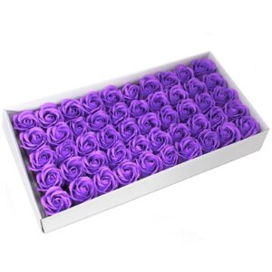 Set flori de sapun pentru maini in forma de trandafir mediu, lavanda