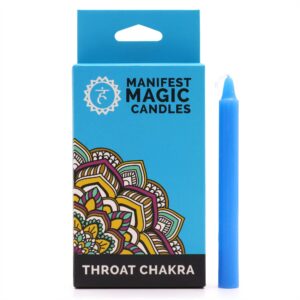 Lumânări Magice Ezoterice (pachet de 12) - Albastru - Chakra Gâtului