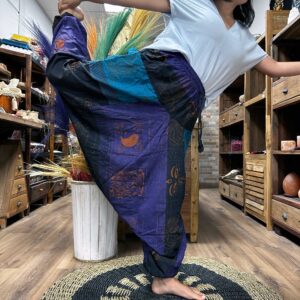 Pantaloni de Yoga și Festival - Imprimeu Aladdin Himalayan pe Violet