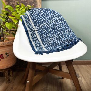 Cuvertură Indigo Realizată Manual - 170x60cm - Gresie Madjid